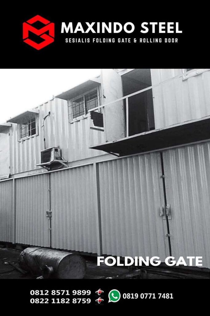 Folding Gate Jakarta Timur Berkualitas – Kuat, Rapi, & Bergaransi Pemasangan folding gate besi Maxindo Steel untuk container di JIEP Pulo Gadung Jakarta Timur